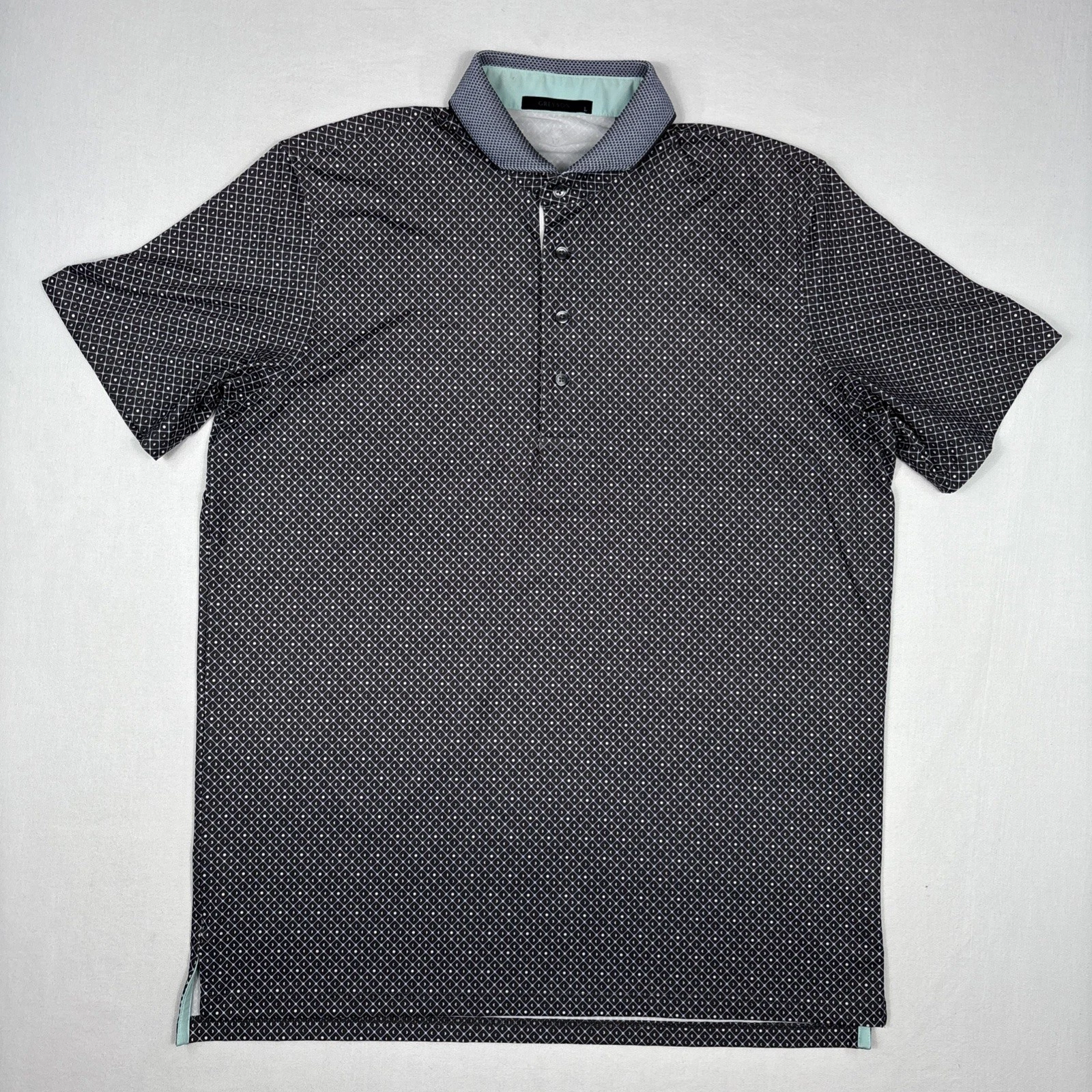 Greyson Polo Men's L Black Geometric AOP Lehigh Country Club Golf Performance PA
Opens in a new wind