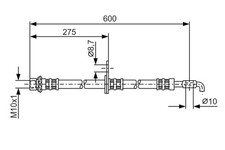 Bremsschlauch BOSCH 1 987 476 229 für AVENSIS TOYOTA COROLLA 10,2mm Verso VVT