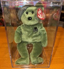 Ty Beanie Baby LOTS O' LUCK the Irish Bear BBOM March 2007 Exclusive 8.5" MWMT