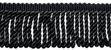 DÉCOPRO 3" Bullion Fringe Trim, Color# K9 - Pure Black [Sold By The Yard]