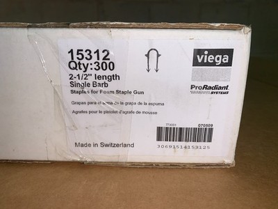 VIEGA PLASTIC STAPLE CLIP 2 1/2'' BOX OF 300