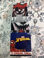 NEW Marvel Spider-Man Men's CREW SOCKS 6-Pair Shoe Size 8-12