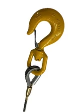 Steel Core Winch Line 1/2" x 50 FT w/ Swivel Hook Latch Wrecker Cable Tow USA