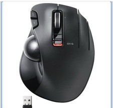 ELECOM EX-G Trackball Mouse, 2.4GHz USB Wireless, Ergonomic Design, Thumb Smooth