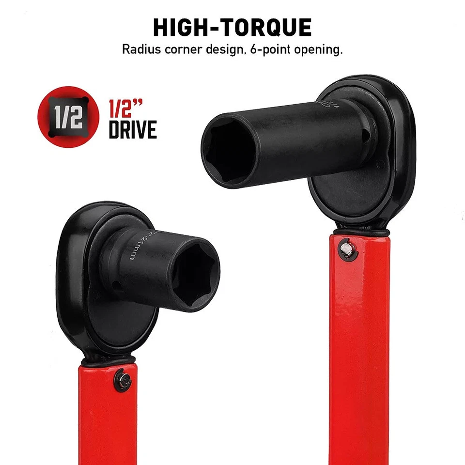 35pcs Drive Deep Impact Sockets 8-32MM Metric 1/2" Garage Workshop Tool W/Case - image 3 of 4