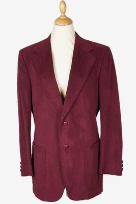 Saks Fifth Avenue Vintage Herren Wildleder Jacke Burgund Gr. 40 UK