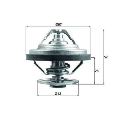 Thermostat Kühlmittel MAHLE TX 158 87 Kühlung