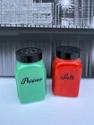 WOW! Rare McKee Roman Arch Art Deco Milk Glass Salt And Pepper Shakers Bakelite