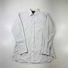 Bonobos Dress Shirt White Red Polka Dot Tailored Fit Men  s Size 15.5 34