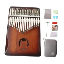Risen Kalimba, Gradient Brown 17 Keys, Thumb Piano, Chubby Cat Gradient Brown