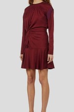 Stella McCartney Womens Red Maisie Twist Mini Satin Dress Size 44