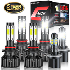 For 2001 2002 Chevy Silverado 1500 2500 Hd 6x Led Headlight Fog Light Bulbs