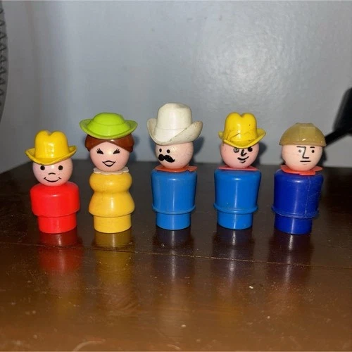 Fisher-Price Little People Cowboy Figures Vintage 1970s