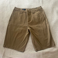 O'Neill Men's Beige Cotton Chino Shorts Relaxed Fit Flat Front Pockets Logo