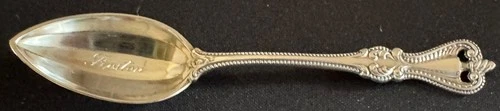 ANTIQUE TOWLE OLD COLONIAL STERLING SILVER DEMITASSE SPOON ENGRAVED 'BOSTON'