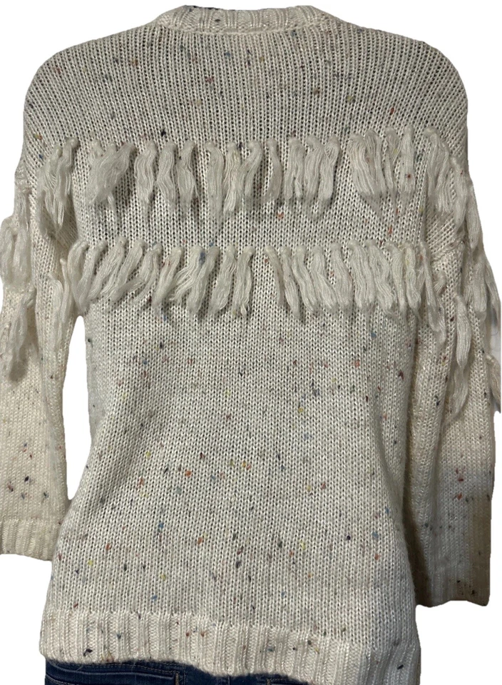 Suéter túnica 435 Matilda Jane niñas flecos blanco con manchas de color talla 10 Foto 4 de 4