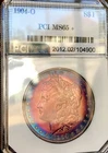 1904 O MORGAN DOLLAR! EXTREME RARITY! HUGE BULLSEYE RAINBOW GEMBU++++NR #64541
