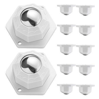 12 Pcs Edelstahlpaste Universalrad Selbstklebende Radrollen Lenkrollen