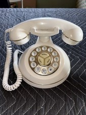 Retro Fashion Phone Radio Shack Heritage Hill Phone Ivory White/Gold- Untested