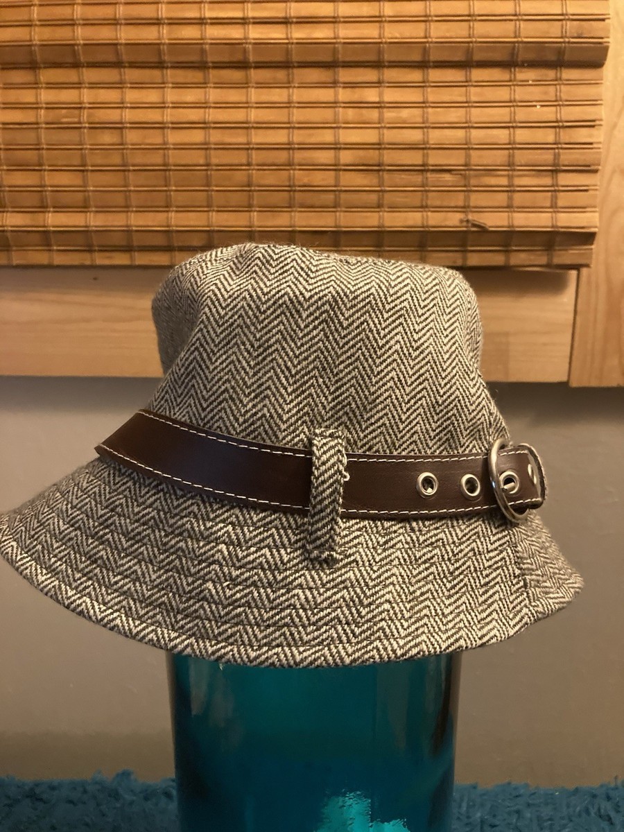 Filippo Catarazi‎ vintage leather bucket hat Vintage Filippo Catarzi Made In Italy Bucket Hat Wool  main image 3