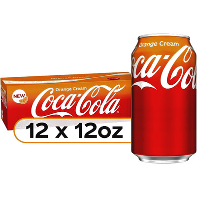 Coca-Cola Orange Cream Soda   12 Pack, 12 oz Cans    Smooth & Refreshing