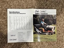 33 1985 MODEL 805 1105 1110 1106 1111 1605 1610 CUB CADET LAWN TRACTORS BROCHURE