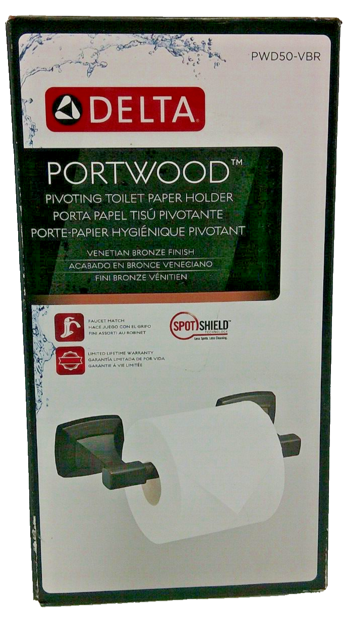 Delta Portwood Pivoting Toilet Paper Holder Bronze PWD50VBR
