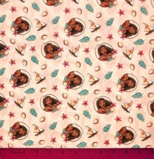 Moana Fabric - HALF YARD - 100 Cotton - Sewing Quilting Disney Princess Girls
