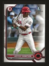 JUSTICE THOMPSON 2022 Bowman 1st Prospects Base Card Cincinnati Reds (#BP-59)