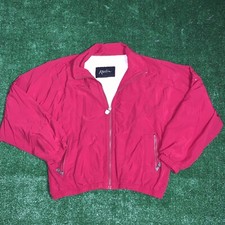 Vintage Kaelin Track Suit Jacket Womens Large L 90s Warm Up Red