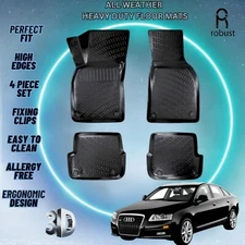 Custom Floor Mats Fits Audi A6 2004-2011 TPE Rubber All Weather Protect Liners