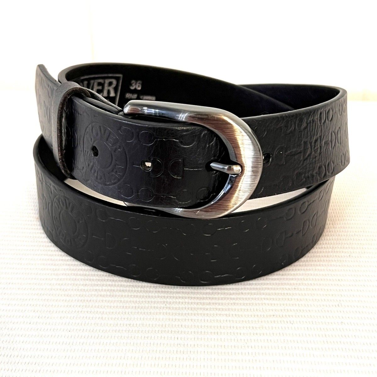Dover Saddlery Bit By Bit Belt Embossed Leather Equestrian Women Sz 28 Black 0004198008_DS_Black_3.jpg?v=  main image 4