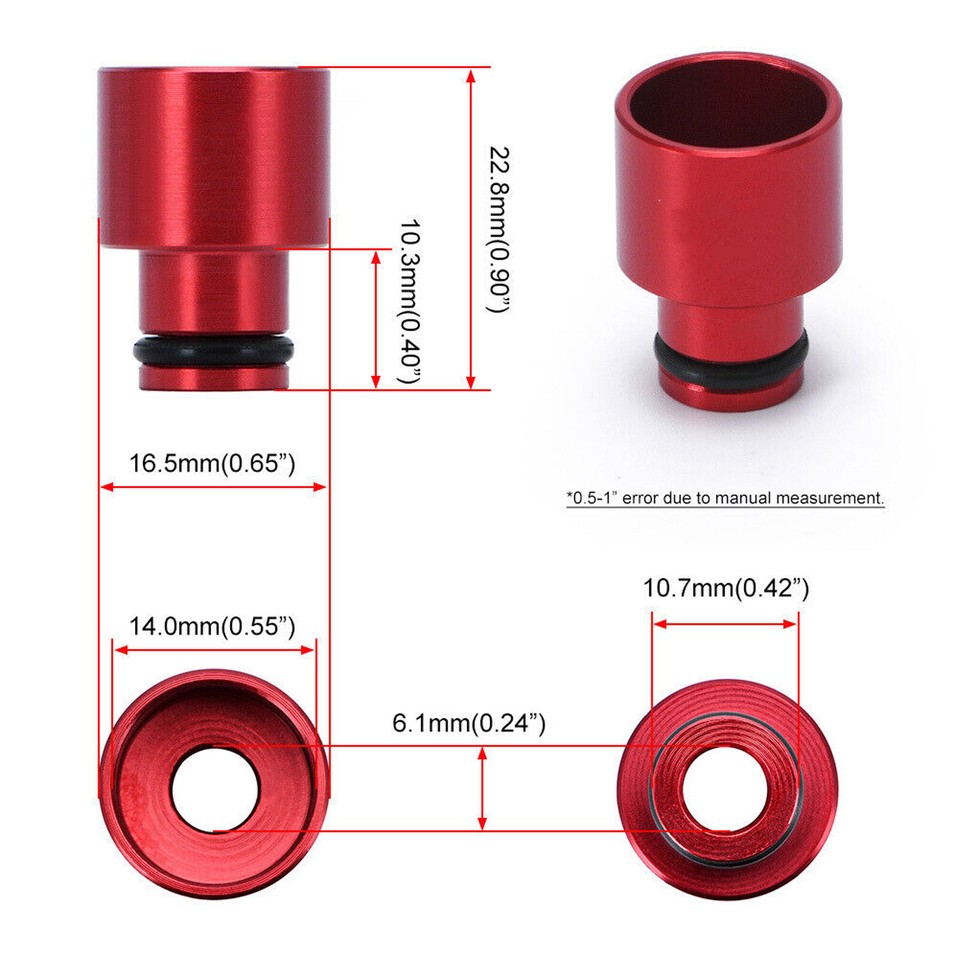 For Honda Civic Acura RDX B16 B18 D16 Red Engines Fuel Injector Top Hat ...