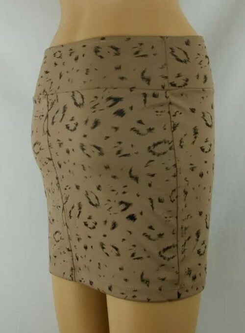 Basic House Brown & Black Patterned Mini Skirt Wo… - image 7