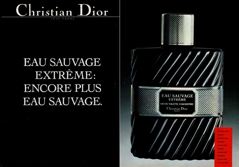 Publicité papier Parfum. Perfume ad. DIOR Eau Sauvage 1984 double page