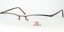 TRIOPTIC MT3916 M2031 BROWN EYEGLASSES GLASSES METAL HALF RIM FRAME 51-19-140mm