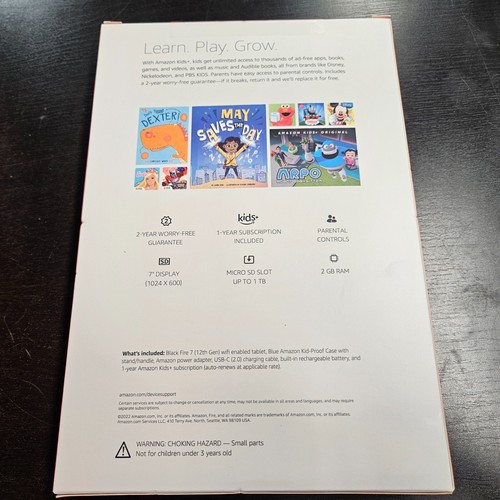 Amazon FIRE 7 KIDS 12th GENERATION TABLET 16GB BLUE w/ 7 inch Display NEW SEALED - Picture 3 of 6