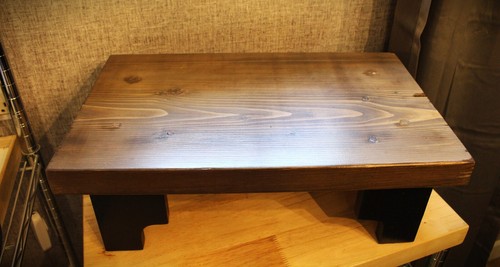Wood Step Stool,Riser,Modern Farmhouse,Handmade,Cottage,Walnut Stain,Black - Picture 3 of 6
