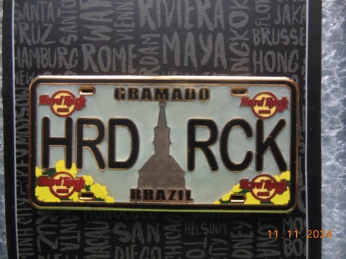 HARD ROCK CAFE GRAMADO - BRAZIL - CORE LICENSE PLATE PIN