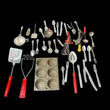 Lot Of Vintage Miniature Kitchen Doll Utensils Flatware Like Mother Germany