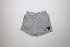 Vintage 90s Nike Mens XL Spell Out Box Logo Above Knee Shorts Heather Gray USA