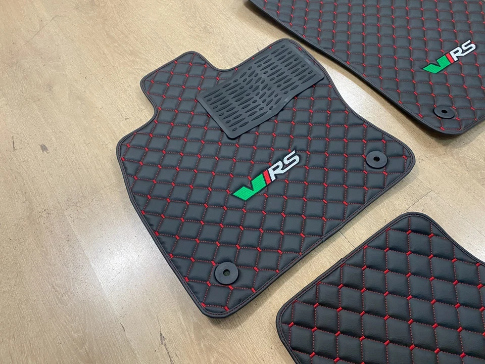 Luxury Leather Car Mats for Skoda Octavia 2013 - 2020 VRS , Made to Order Foto 2 de 4