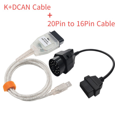 Für BMW Inpa K+Dcan OBD2 Kabel FTDI FT232RL Chip mit Schalter NEU + 20pin Kabel