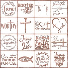 Christian Stencil for Painting 6" Bible Verse Stencils Reusable Drawing Templ...