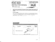 Kenwood KAC-622 Amplifier Owners Instruction Manual