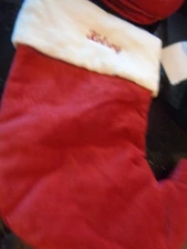 Pottery Barn Velvet stocking mini Christmas stocking mono Kelsey New 