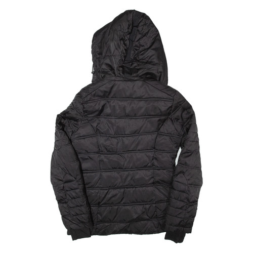 NAUTICA Lightweight Womens Puffer Jacket Black Hooded S - Picture 3 of 6