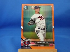Stephen Gonsalves Bowman Chrome Prospects 2018 Orange Refractor /25