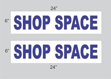 SHOP SPACE Blue 6"x24" REAL ESTATE RIDER SIGNS Buy 1 Get 1 FREE 2 Sided