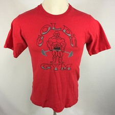 Rare Vintage 70s 80s Golds Gym Bodybuilding Weight Lifting Muscle Sport T Shirt